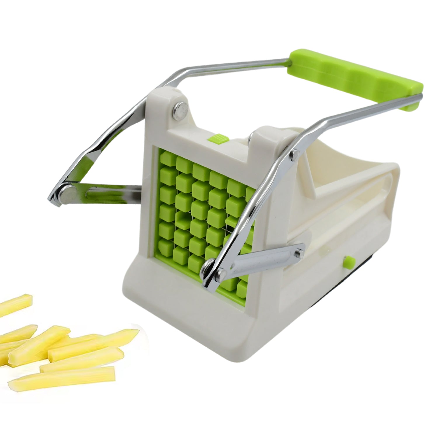 10013 French Fry Cutter Great With Vegetables Potato Fries Cutter Professional Vegetable Cutter Stainless Steel Cutter Potato Onions Carrots Cucumbers Fruits Potato Cutter (1 Pc) Wukusy