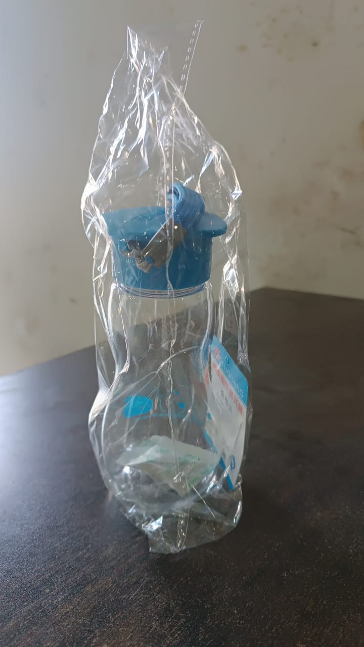 Transparent Travel Portable Water Bottle With Carry Straps (280 Ml  1 Pc) Wukusy