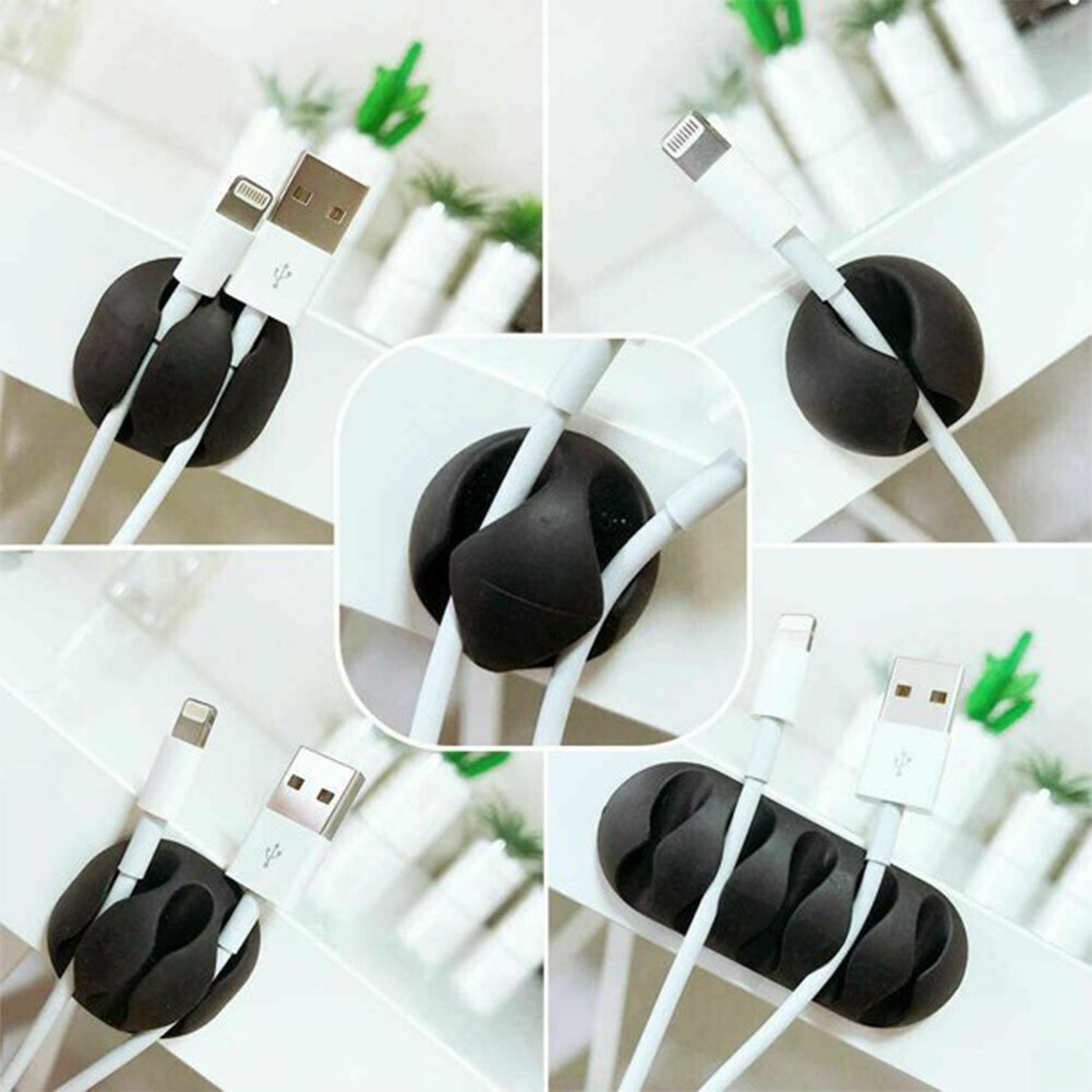 1334 Cable Clips Multi Purpose Cable Organizer  Wire Holder For Desk And Table Use Wukusy