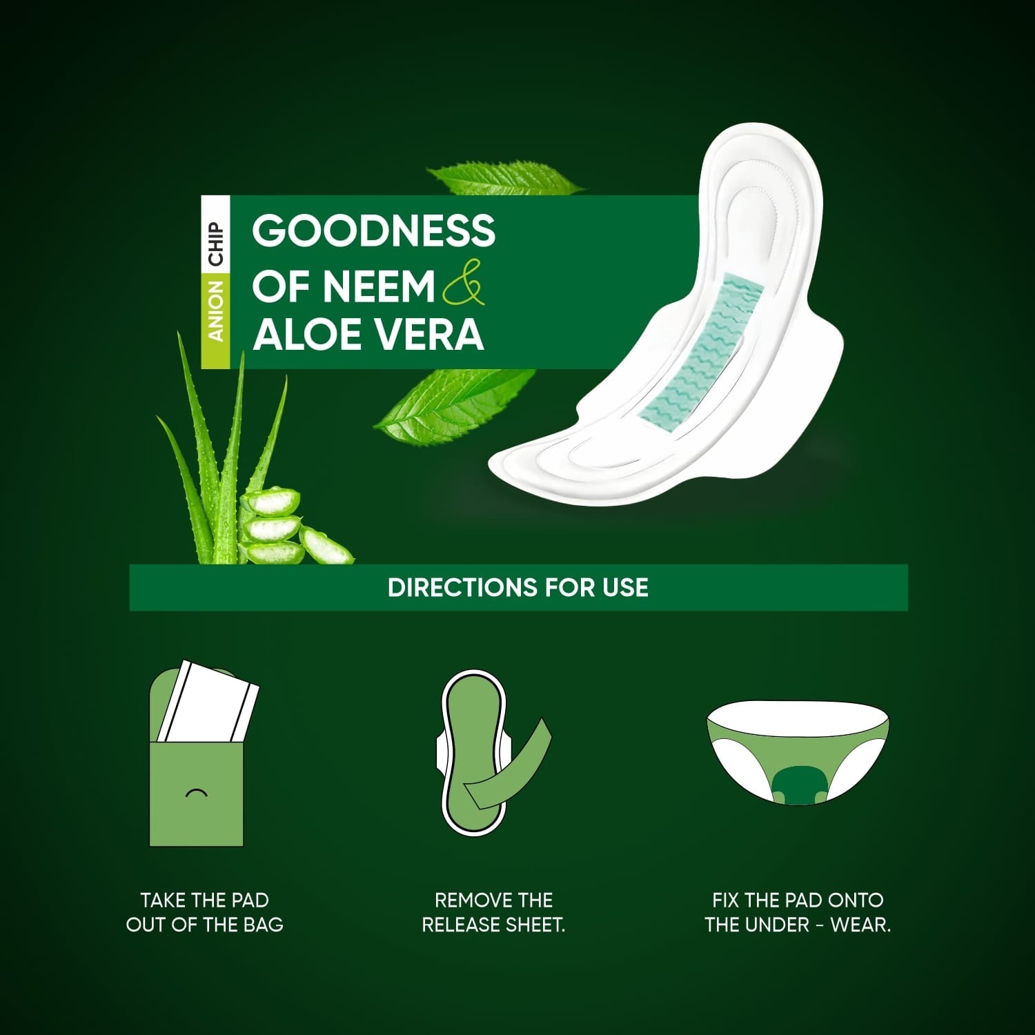 0984 Sanitary Pads For Women With Goodness Of Neem  Aloe Vera  Ultra Thin  Leakage Protection  Ph Balance  With Antibacterial Anion Chip  (155 Mm  24 Pads) Wukusy