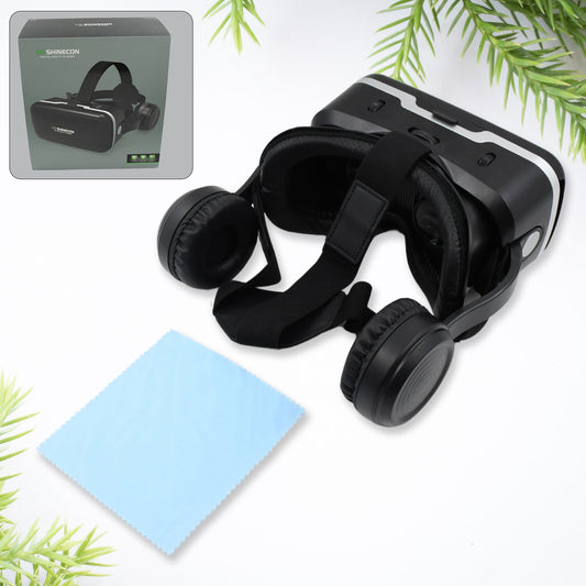 12836 3d Hd Vr Glasses Virtual Reality Goggles Headset For Ios For Android Smartphonevr Goggles-for 3d Vr Movies Video Games With Headphones (1 Pc) Wukusy
