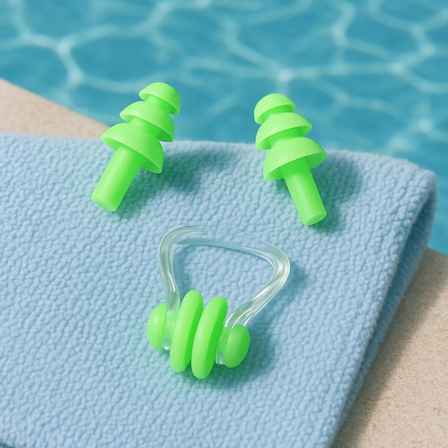 Swimming Earplugs And Nose Clip Set (3 Pc) Wukusy
