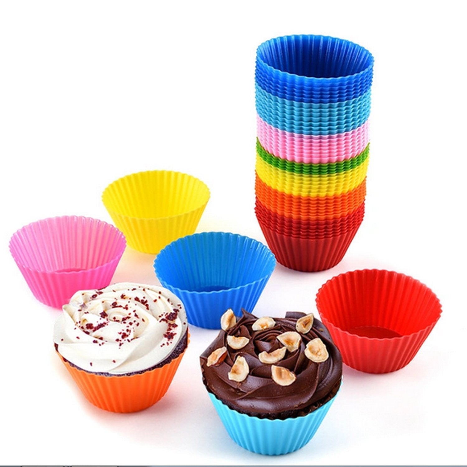 0700 Silicone Cupcake Shaped Baking Mold Fondant Cake Tool Chocolate Candy Cookies Pastry Soap Moulds Wukusy