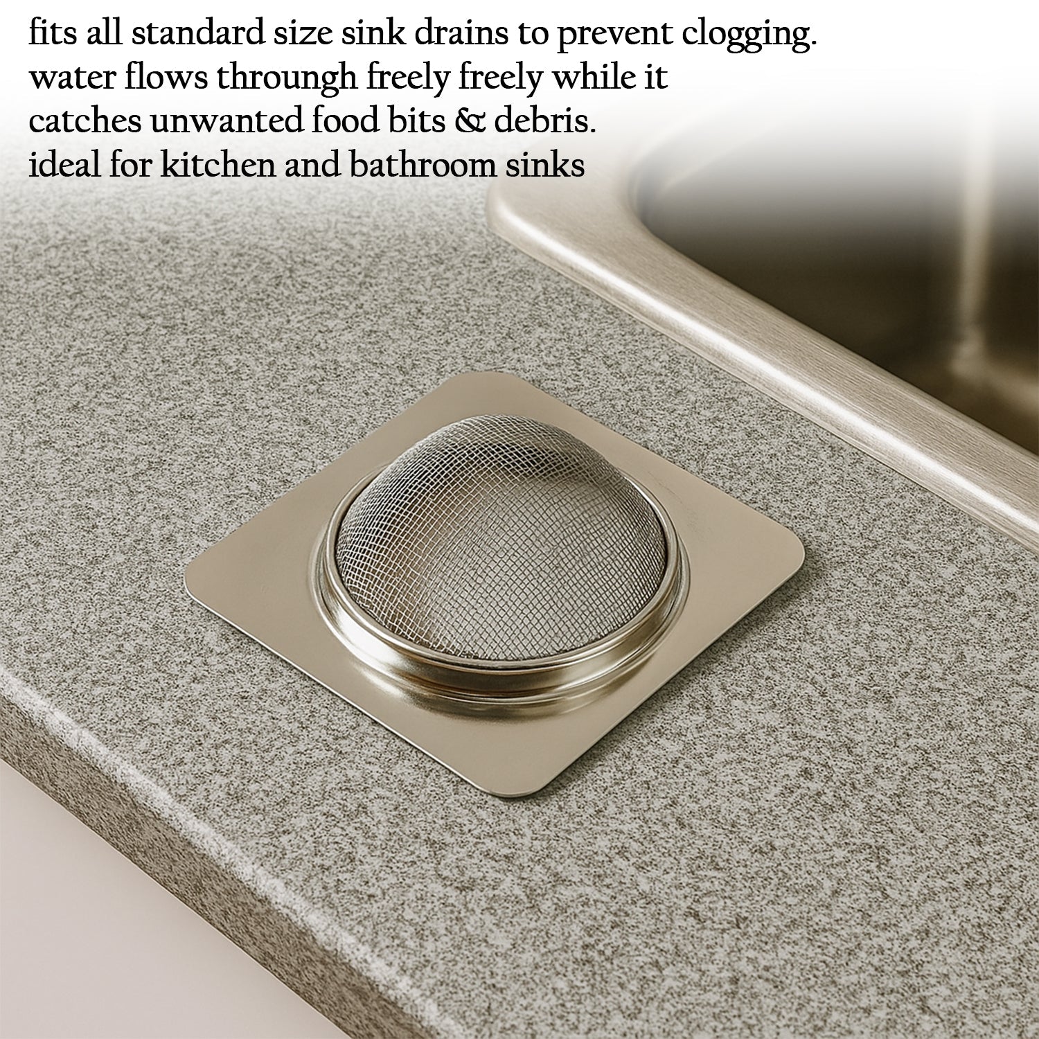 Stainless Steel Square Sink Strainer (1 Pc) Wukusy