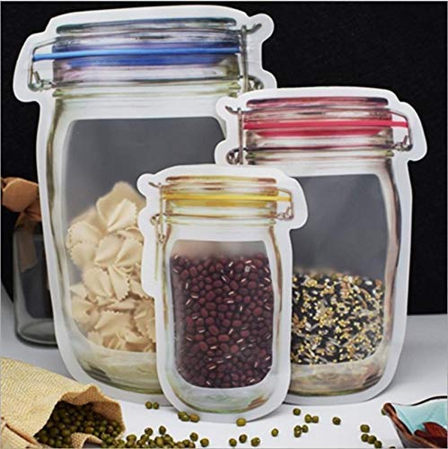 0855 Plastics Transparent Jar Shaped Stand-up Pouch With Zipper Wukusy
