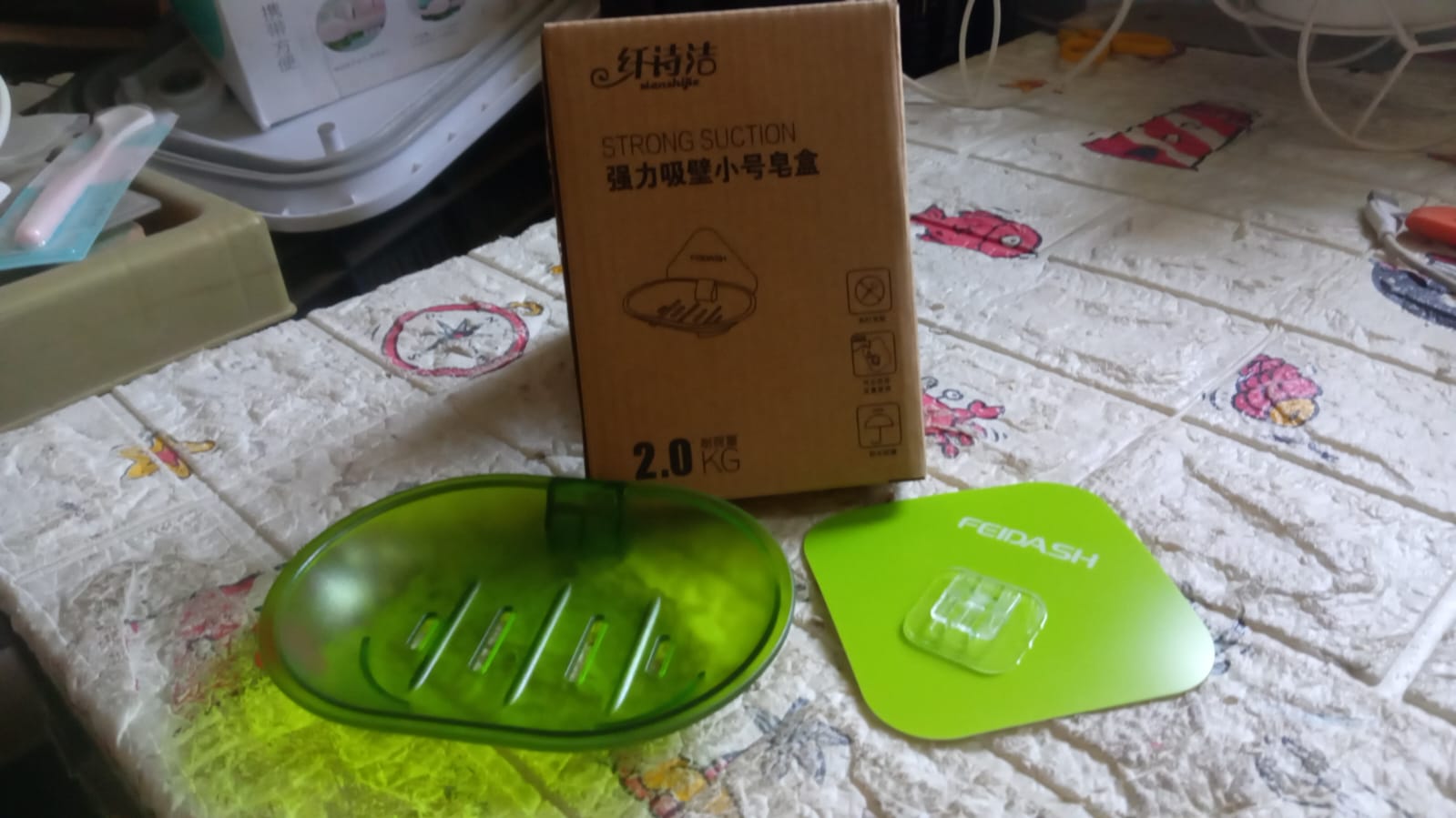 17515 Plastic Soap Dish Holder For Bathroom Shower Wall Mounted Self Adhesive Soap Holder Saver Tray-plastic Sponge Holder For Kitchen Storage Rack Soap Box Bathroom Wukusy