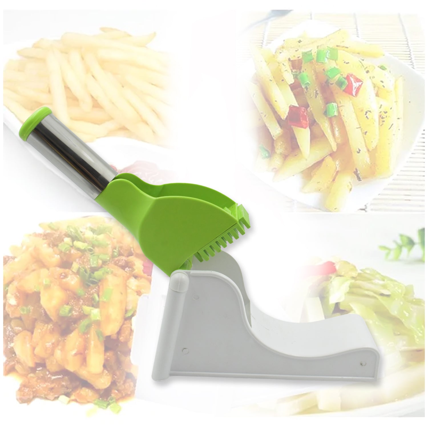 114 Virgin Plastic French Fry Chipser Potato Chipserpotato Slicer With Container Wukusy