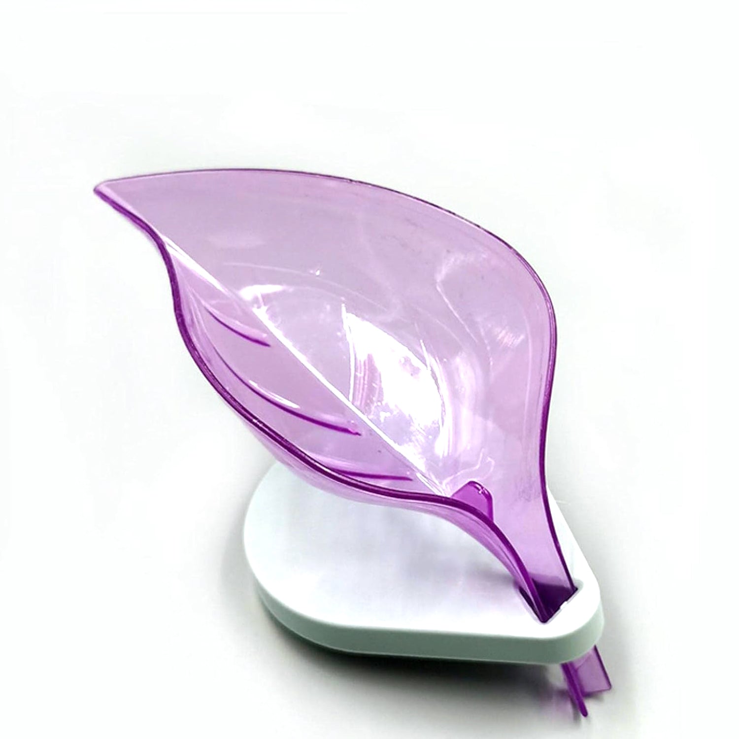 1081 Soap Tray Self Draining Leaf Soap Box Storage Soap Box Rack Leaf Laundry Soap Box With Suction Cup Suitable For Bathroom And Kitchen Plastic Tray Rack (1 Pc) Wukusy