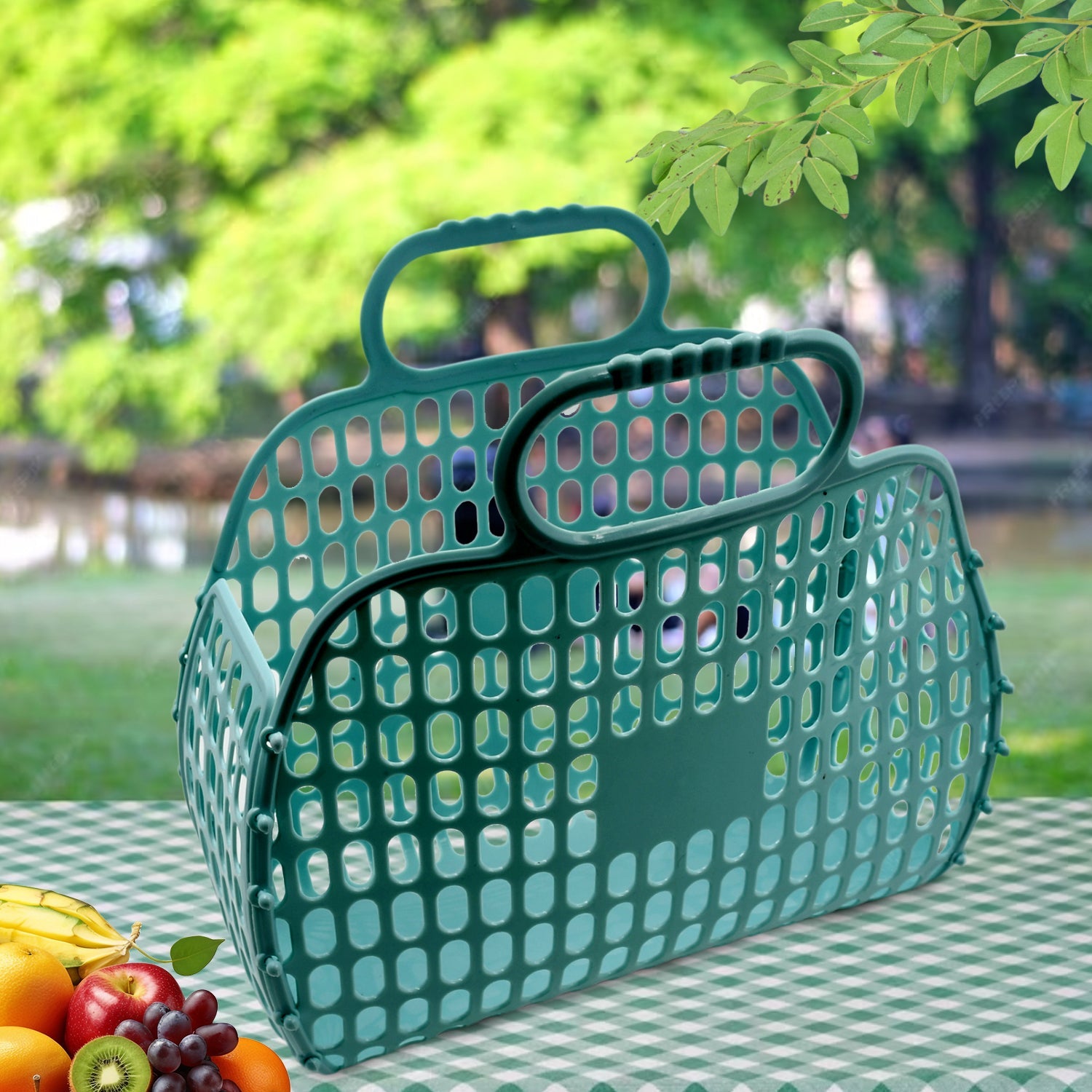 0761 Grocery Vegetable Foldable Smiley Non-woven Fabric Shopping Bag Wukusy