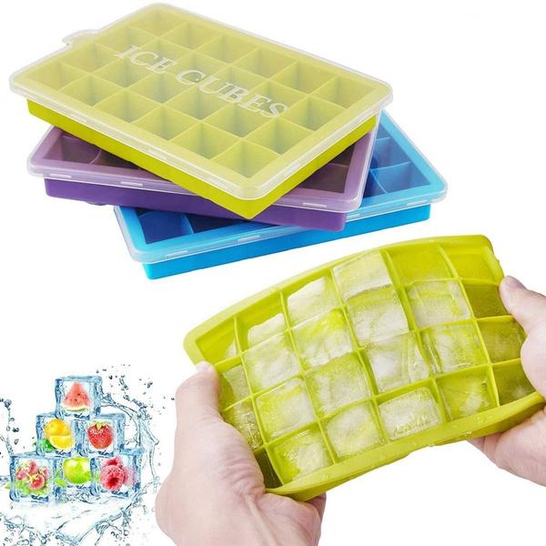 1144  Silicone Ice Cube Trays 24 Cavity Per Ice Tray Multicolour Wukusy