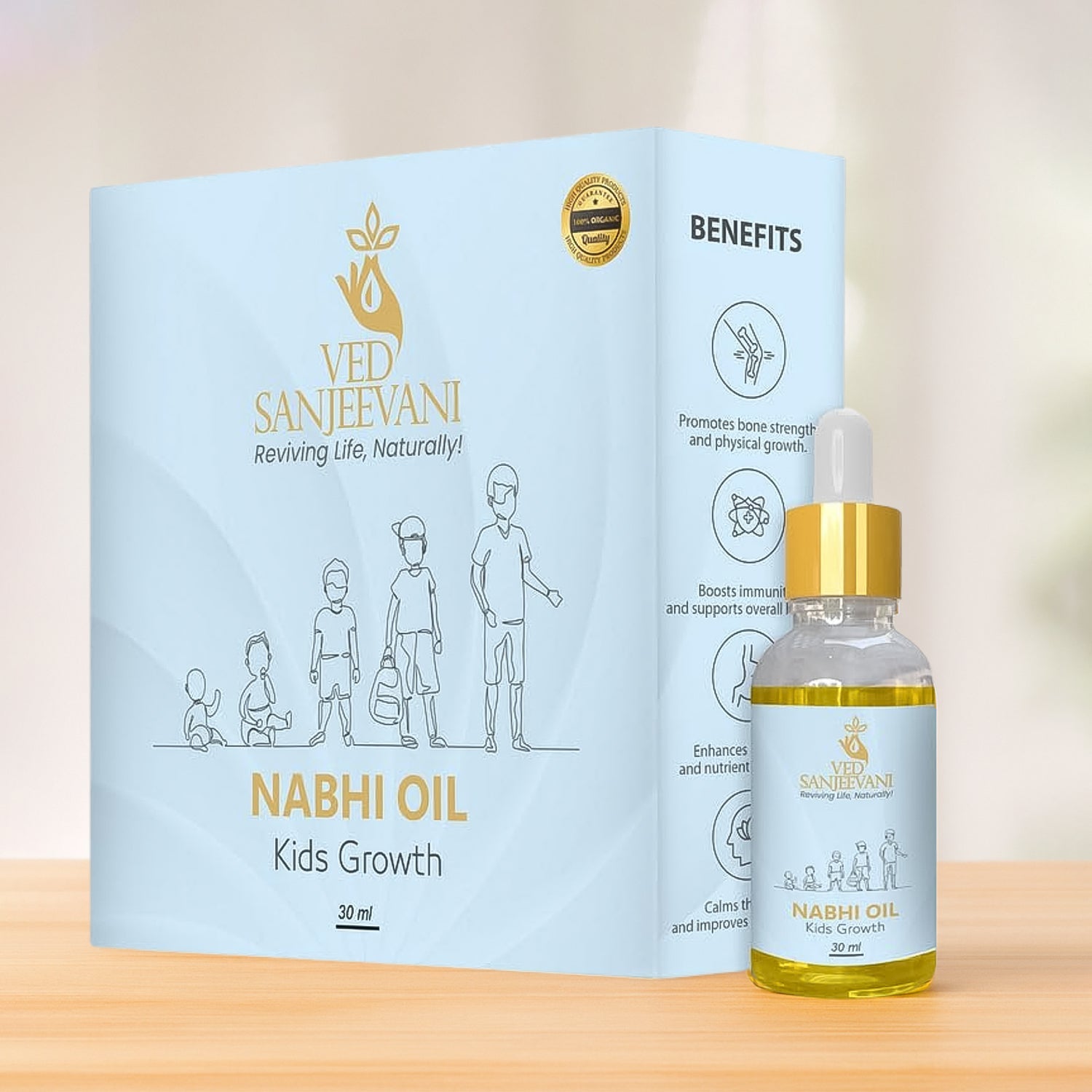 Ved Sanjeevani Nabhi Oil For Kids Growth (30ml  1 Pc) Wukusy