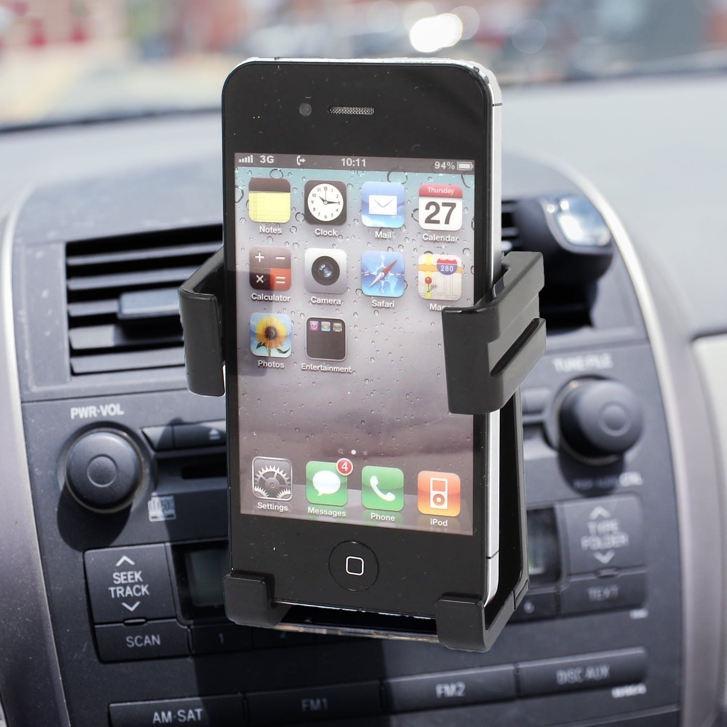 12857smartphone Car Phone Holder Car Air Conditioning Vent Phone Holder Holder Stand For Mobile Phone Cellphone Gps Dashboard Bracket For Car (1 Pc) Wukusy