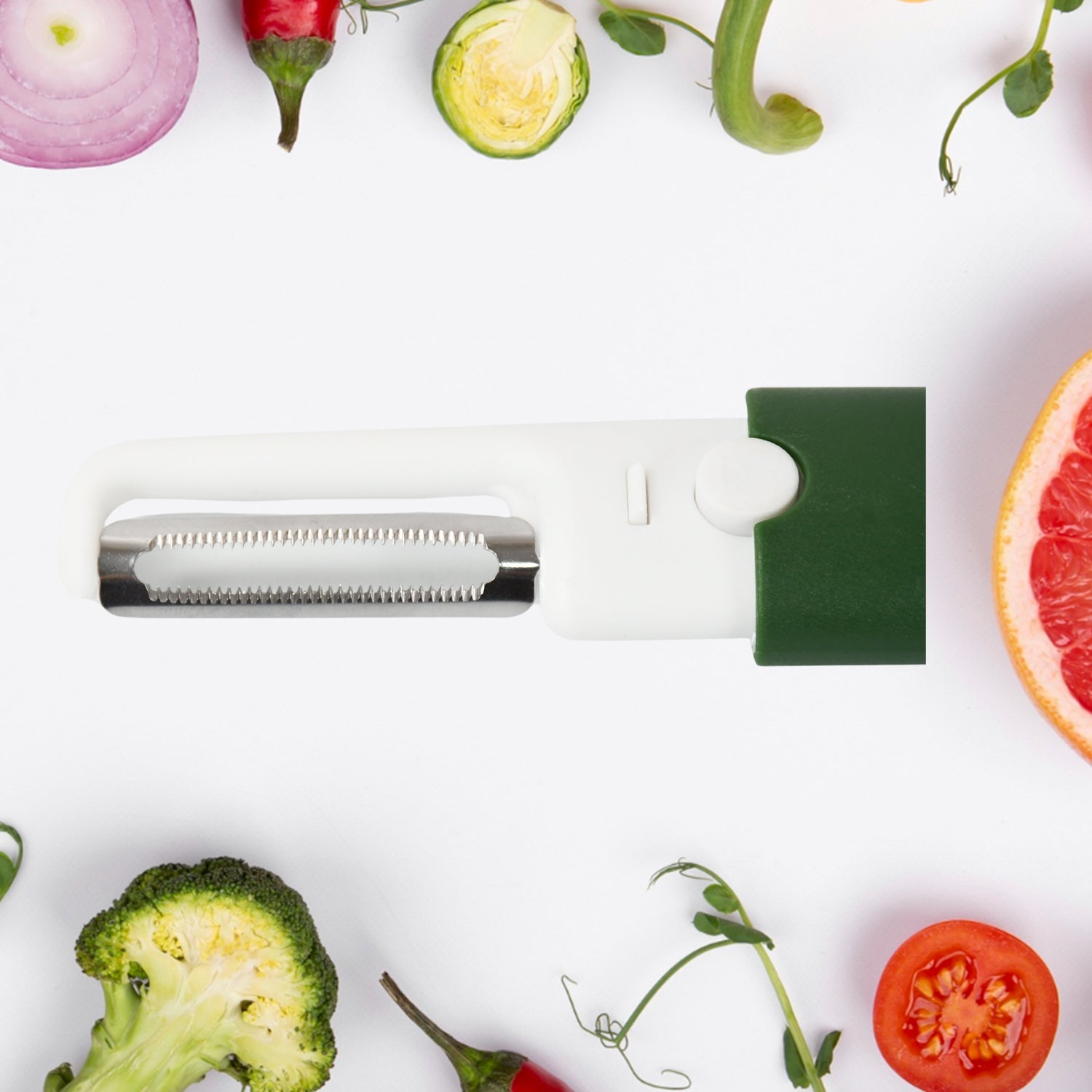 10052 Multifunctional Peeler Two In One Fruit Knife Fruit And Vegetable Cutting Knife+sawtooth Peeler Apple Carrot Potato Fruit Slice Antiskid Wukusy