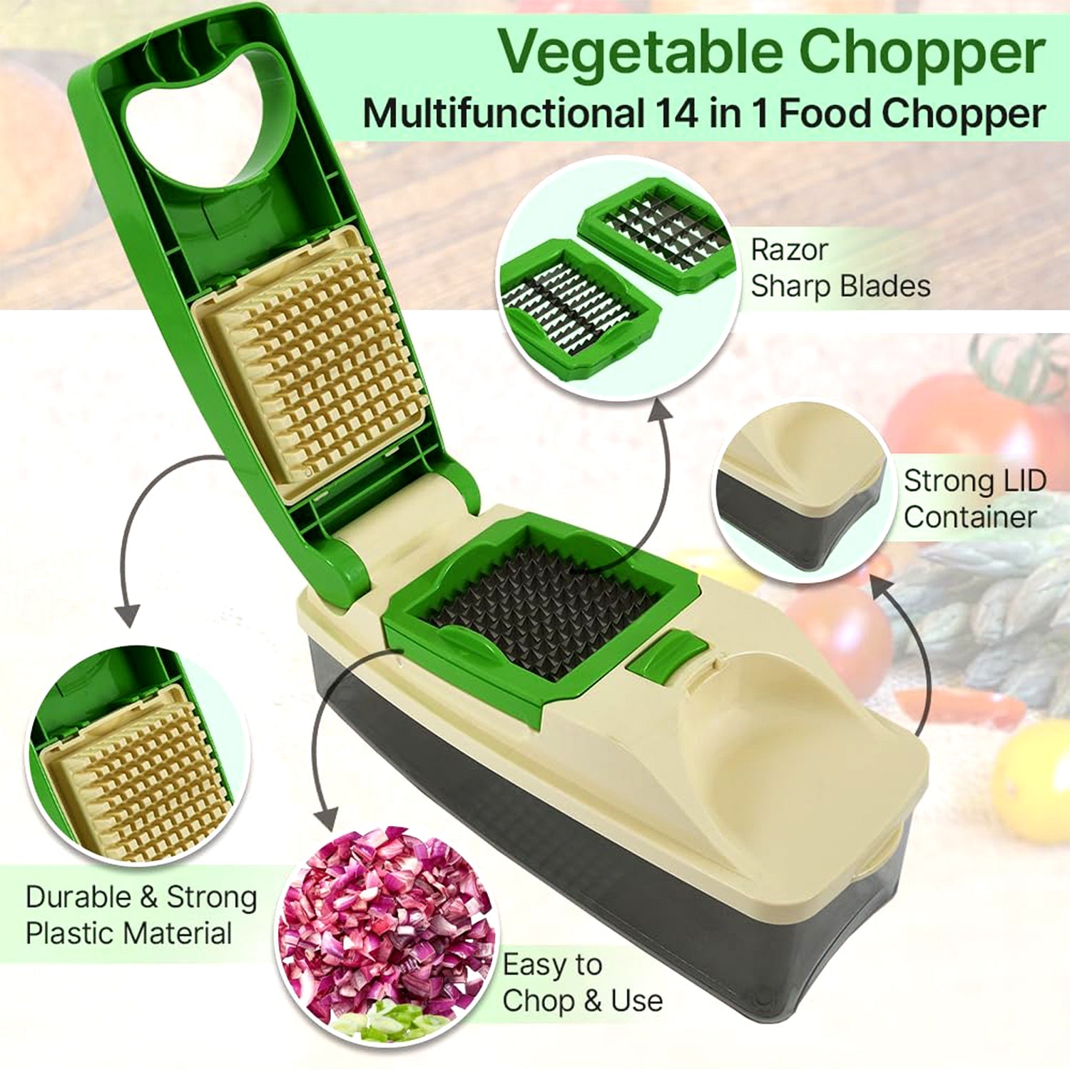 Supermom Quick Nicer Dicer  Multipurpose Vegetable  Fruit Chopper Wukusy