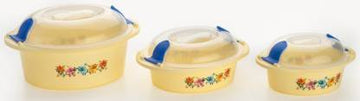 2162 Hot N Fresh Insulated Plastic Casserole Gift Set (3 Pieces) Wukusy