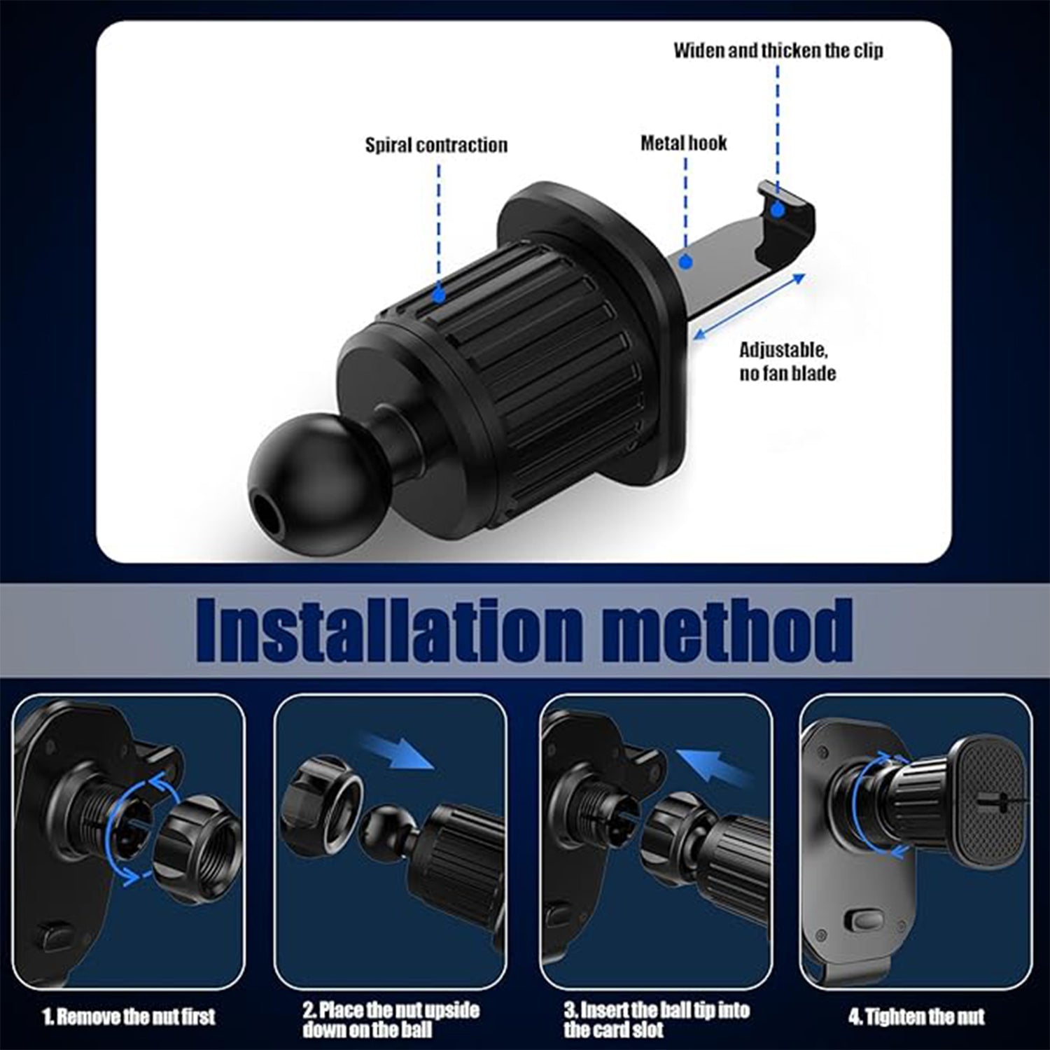 Universal Air Vent Gravity Car Phone Holder Mount (1 Set) Wukusy