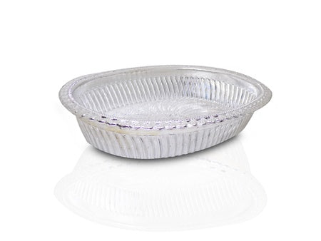 2090 Multipurpose Royal Design Oval Silver Gift Tray Wukusy