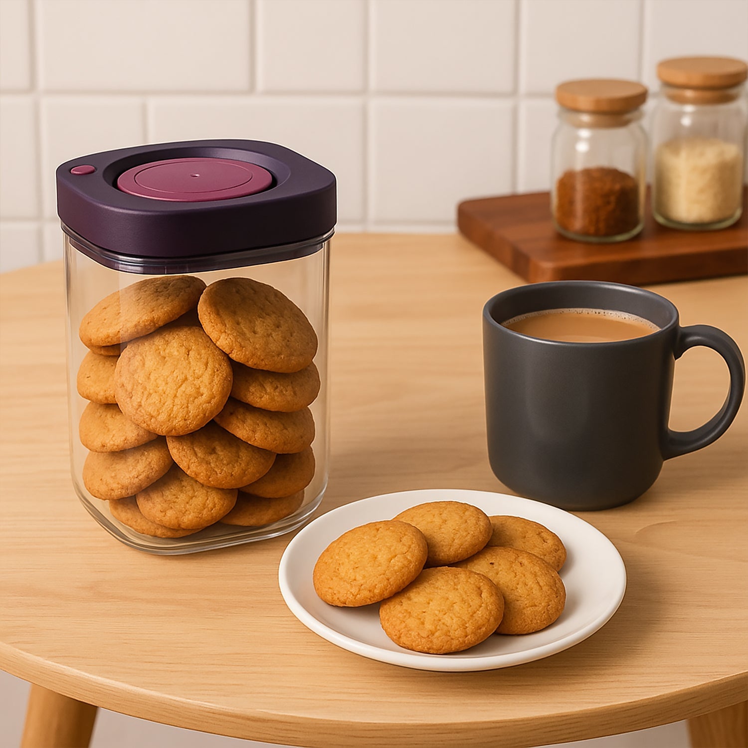 Supermom Airtight Kitchen Storage Containers (2 Pc Set  1200ml) Wukusy