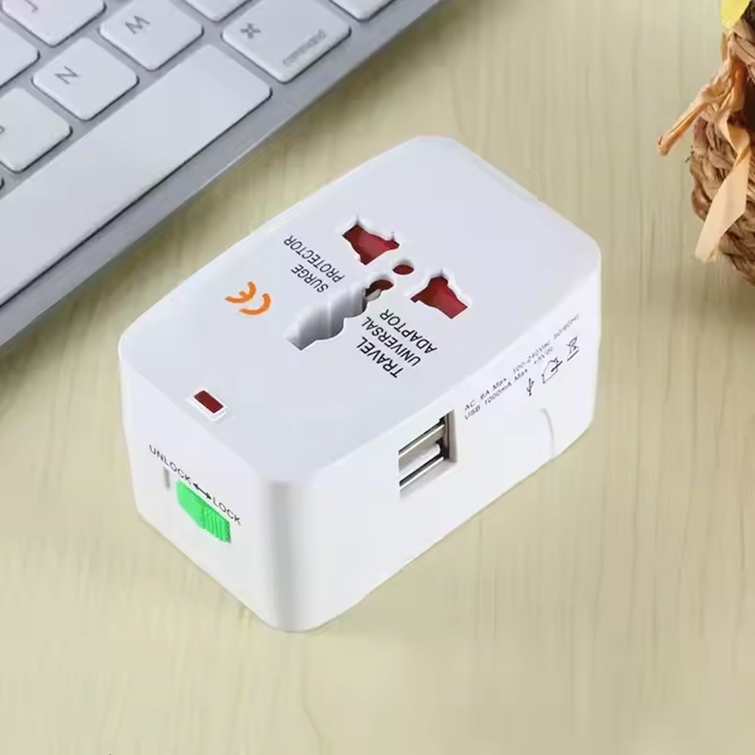 Universal Travel Adapter With Dual Usb Charger Ports - International Multipurpose Wukusy