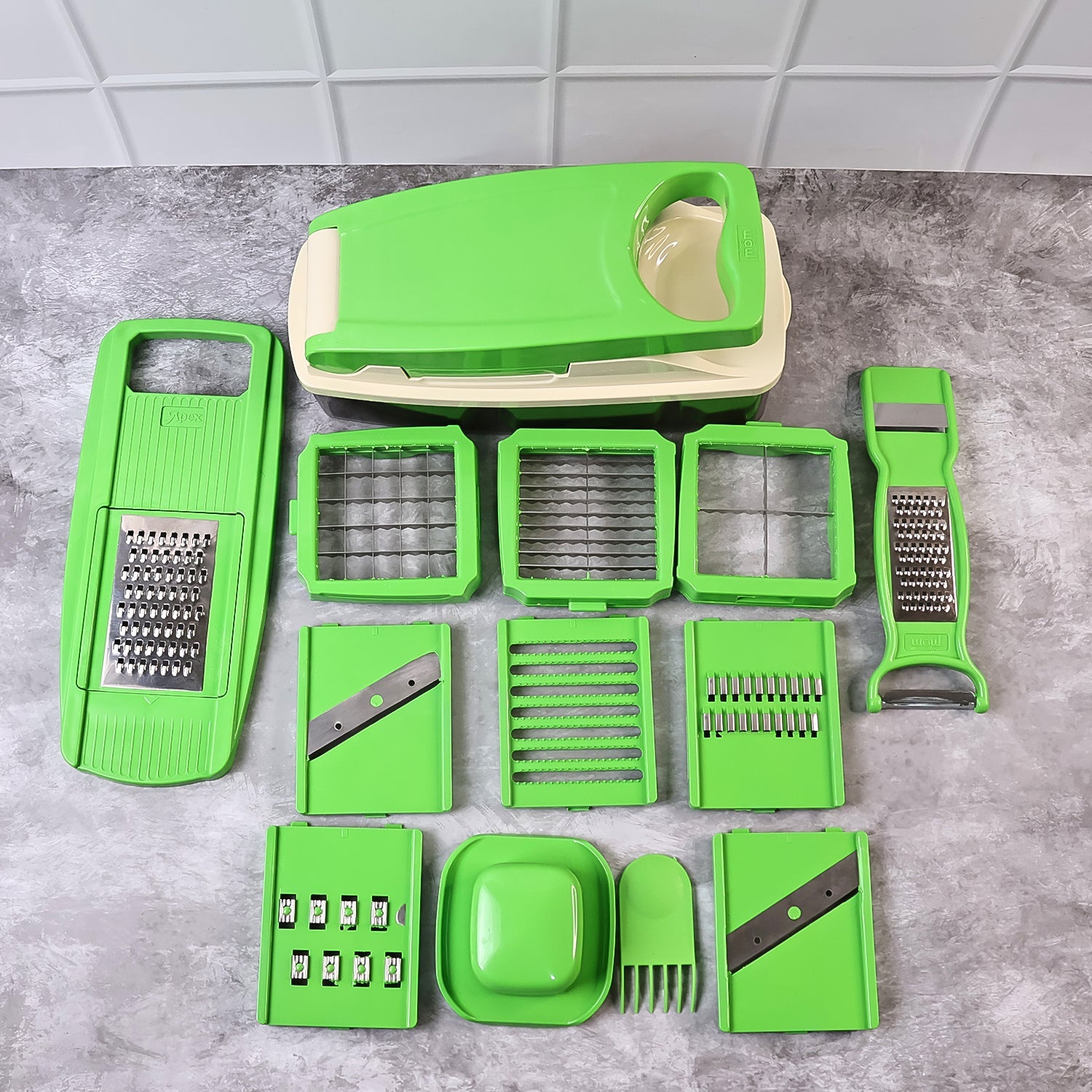 Supermom 14-in-1 Nicer Dicer  Multipurpose Vegetable  Fruit Chopper Wukusy