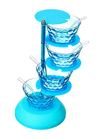 2141 4 In 1 Multipurpose 360 Degree Rotating Pickle Rack Container For Kitchen Wukusy