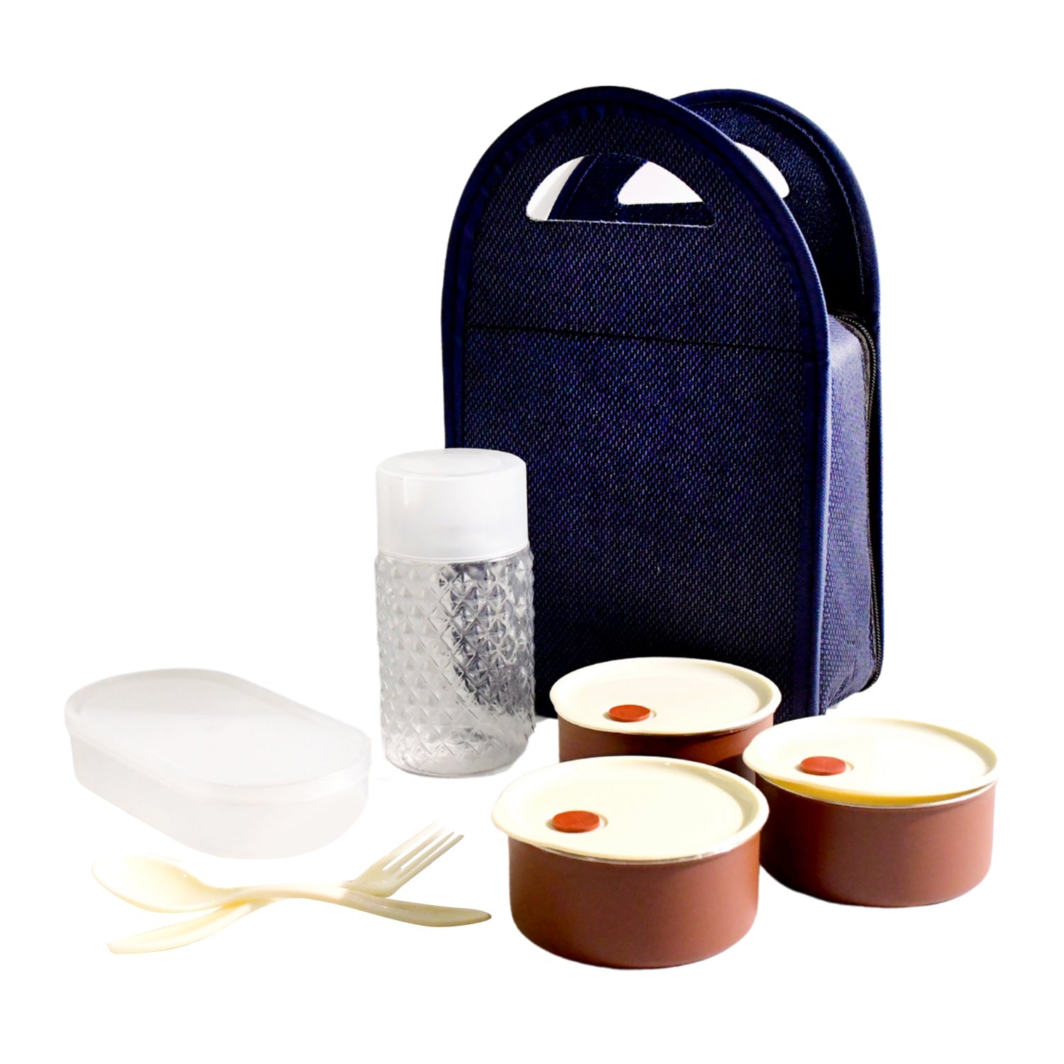 128 Steel Lunch Box Set (4 Pcs Black) Wukusy