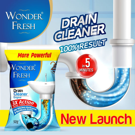1383 All Pipe Safe Drain Cleaner Powder Clear Clogged Sinks  Pipes 50 Gram Pack Wukusy