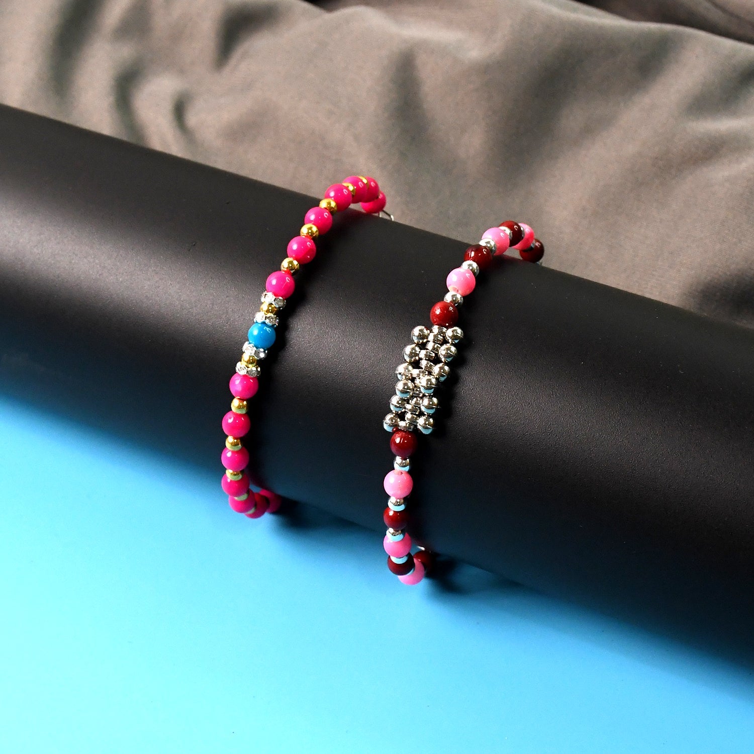 Traditional And Trendy Beaded Bracelet With Adjustable Chain (1 Pc) Wukusy