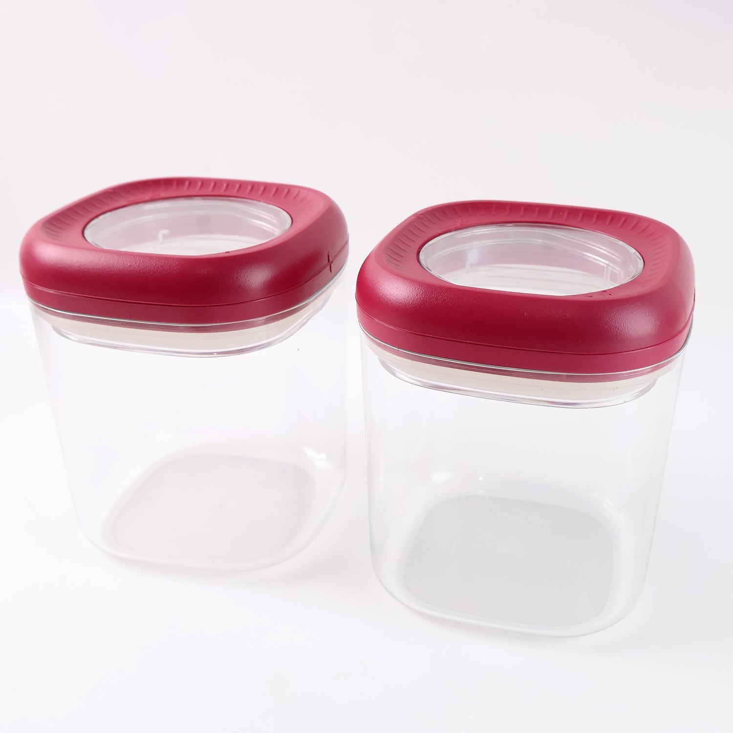 Transparent Twist Lock Kitchen Storage Container Set (Approx 800ml  2pc) Wukusy