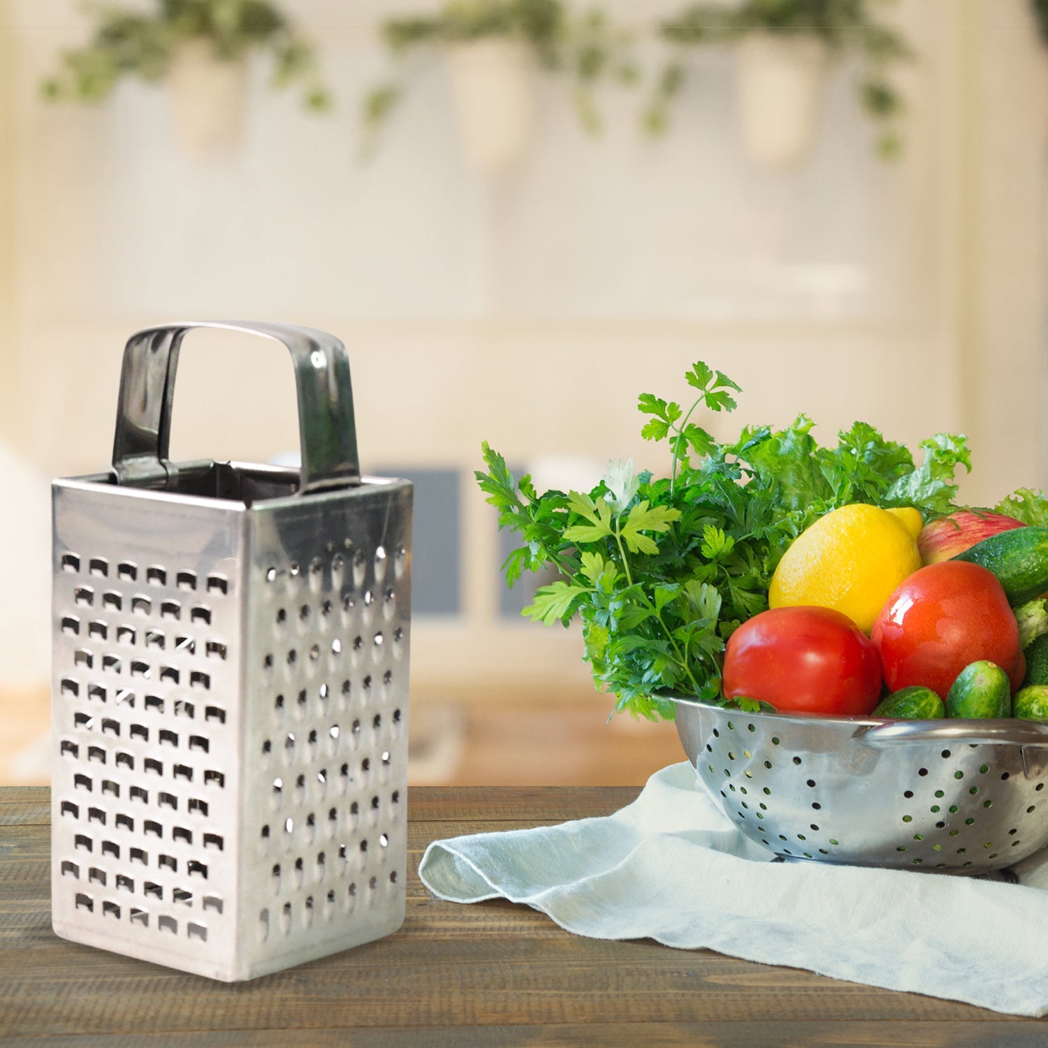 Supermom Premium 4-in-1 Stainless Steel Compact Grater And Slicer Wukusy