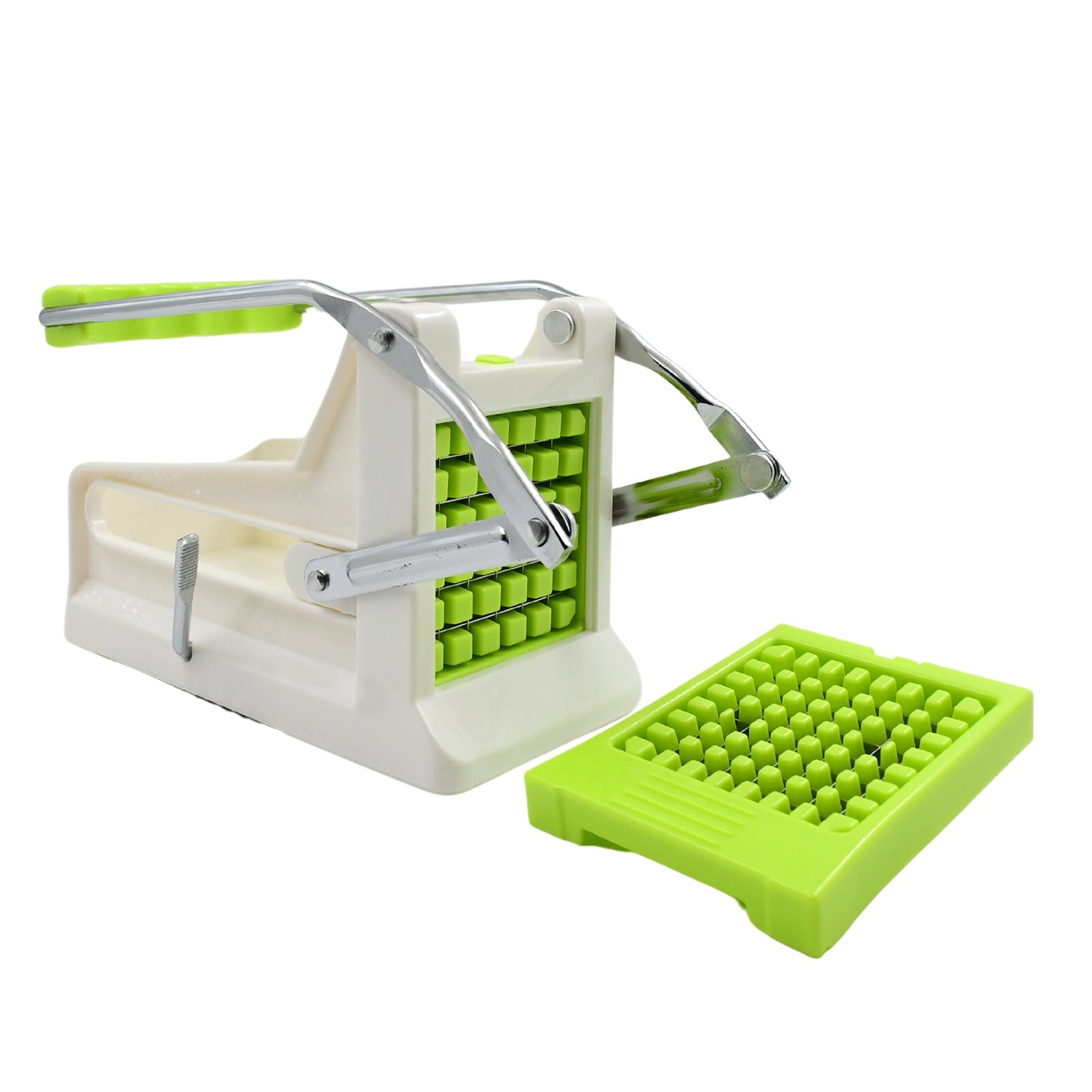 10013 French Fry Cutter Great With Vegetables Potato Fries Cutter Professional Vegetable Cutter Stainless Steel Cutter Potato Onions Carrots Cucumbers Fruits Potato Cutter (1 Pc) Wukusy