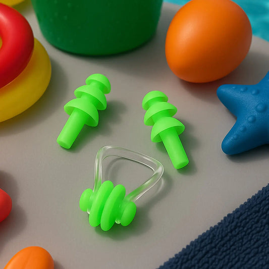 Swimming Earplugs And Nose Clip Set (3 Pc) Wukusy