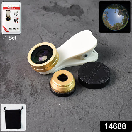 Universal Clip-on Mobile Camera Lens Kit (1 Set) Wukusy