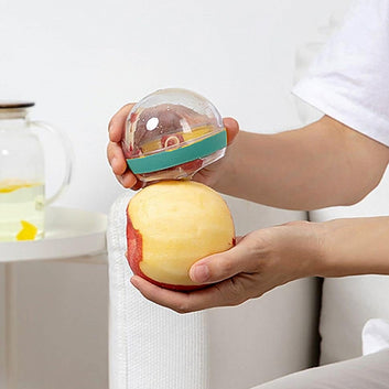 10030 Multifunctional Round Shape Peeler With Container Removable And Washable Storage Type Vegetable Fruit Peeler For Kitchen (1 Pc  Mix Color) Wukusy