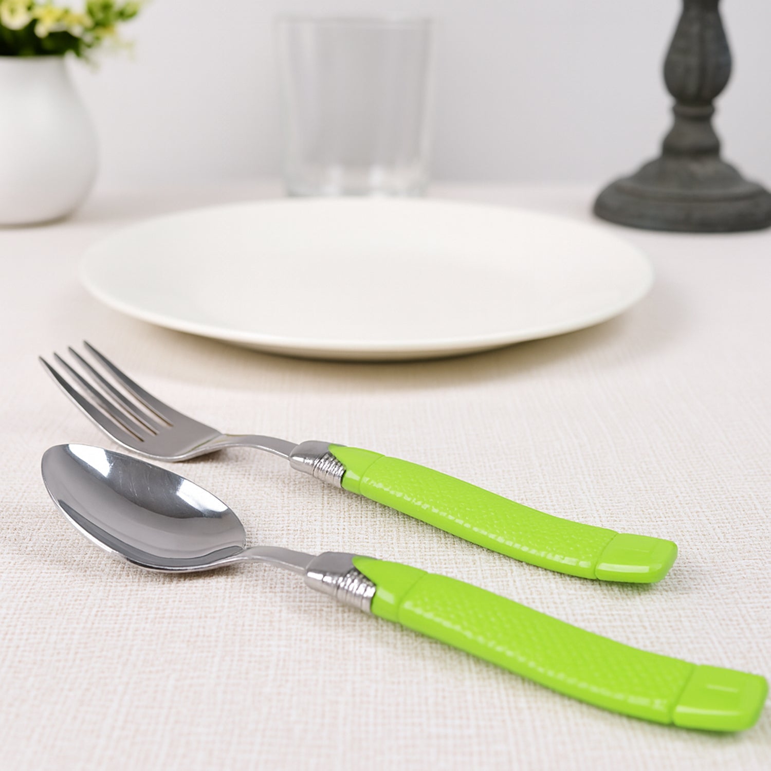 Supermom Premium Fancy Cutlery Set With Holder (24 Pc  Set) Wukusy