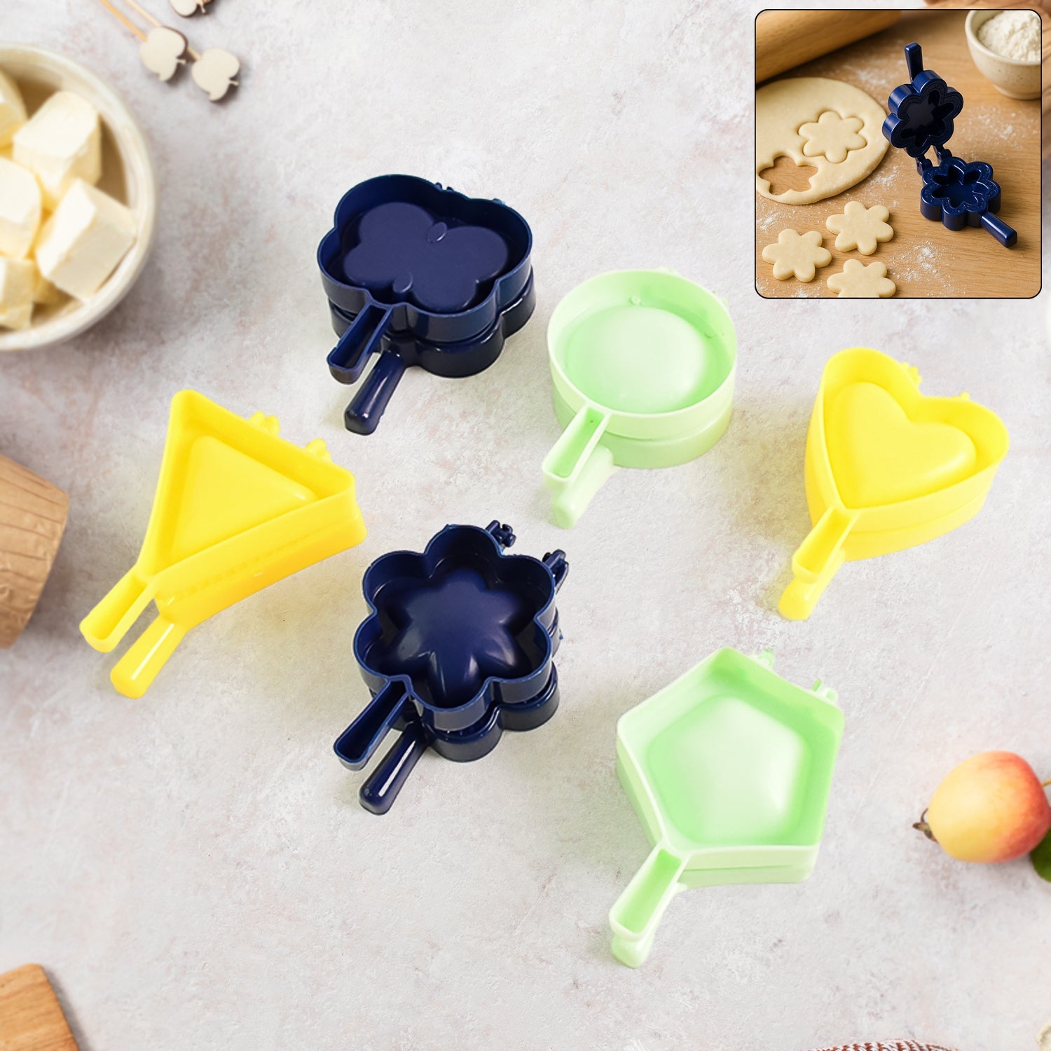 1 Pc Assorted Shape Plastic Snack Mould (Mix Design  1 Pc) Wukusy
