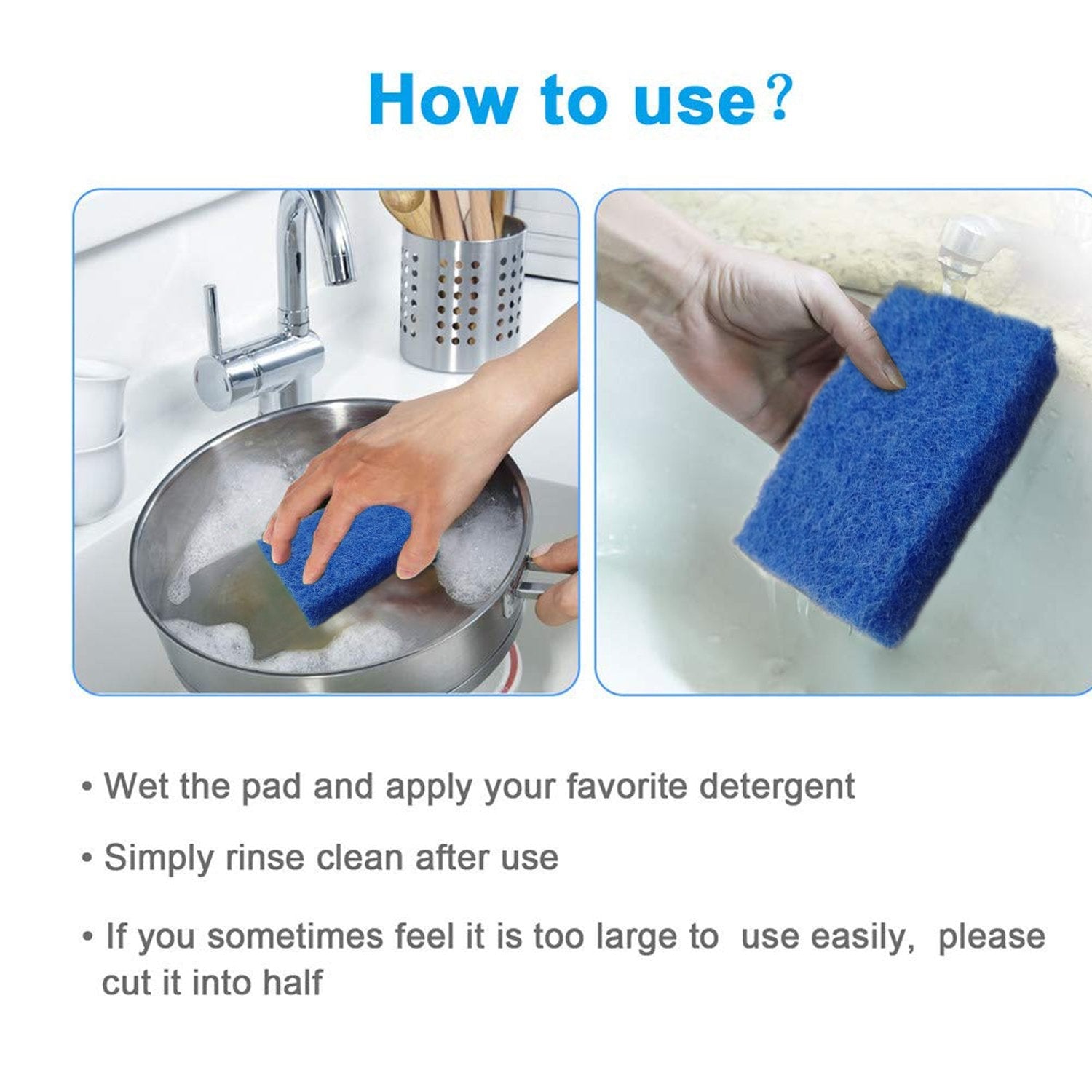1494 Kitchen Scrubber Pads For Utensilstiles Cleaning (Pack Of 4) Wukusy