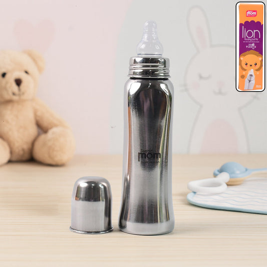 Supermom Lion Stainless Steel Feeding Bottle  250ml Wukusy