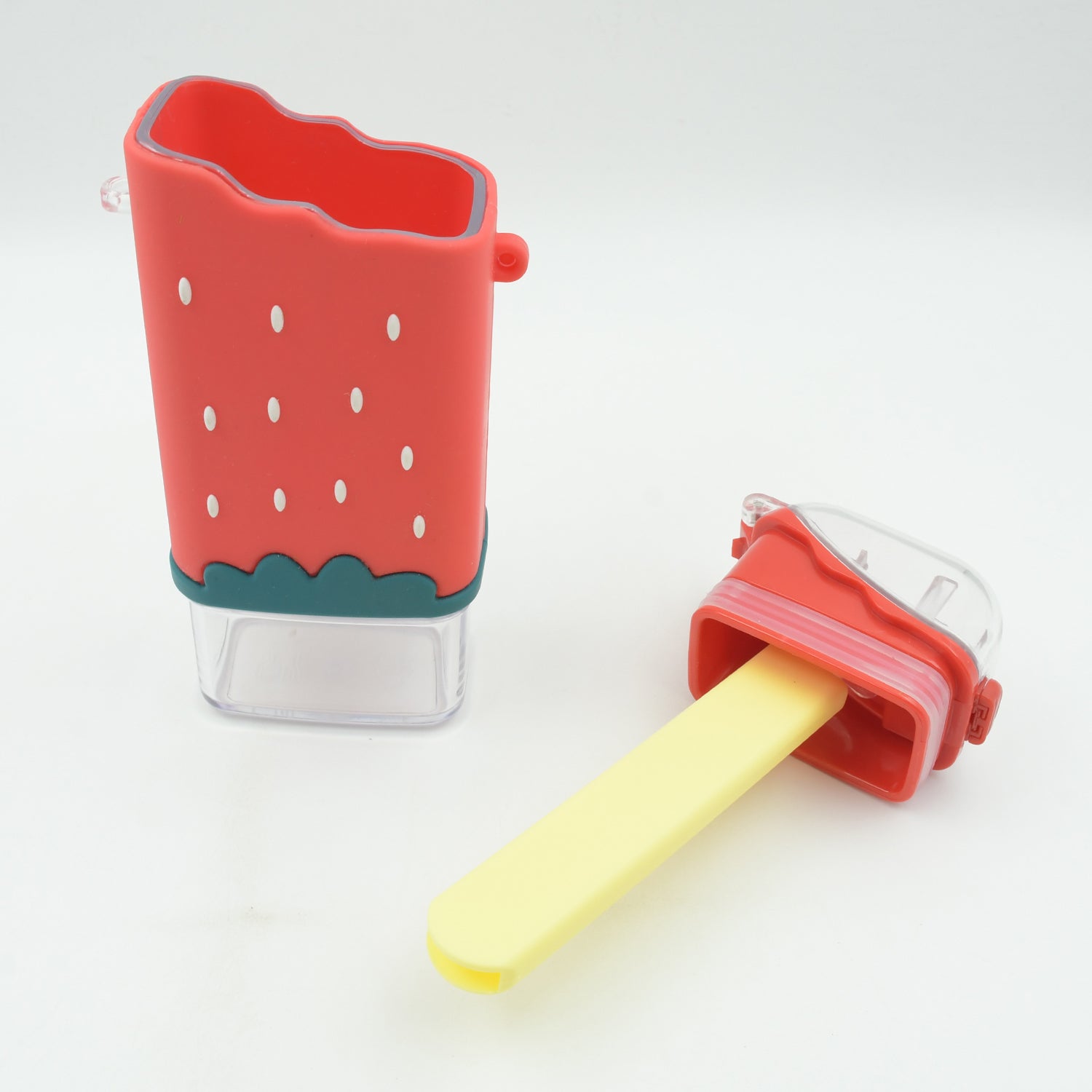 12555 Portable Cute Water Bottle For Kids Unique Ice Cream Shape Water Cup Popsicle Shaped Plastic Kettle With Straw Adjustable Shoulder Strap Bpa Free Leakproof (300 Ml) Wukusy