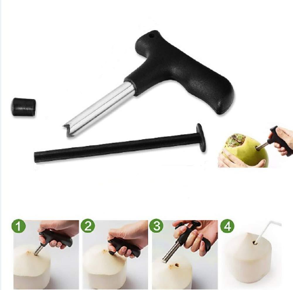 0854 Premium Quality Stainless Steel Coconut Opener Tooldriller With Comfortable Grip Wukusy