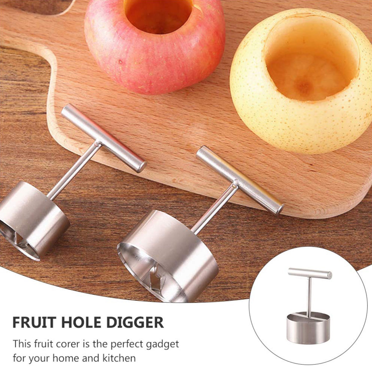 10016 Corer Pear Core Separator Vegetable Core Remover Seeder Cutter Pitter Fruit Hole Remover Coring Tool (1 Pc) Wukusy
