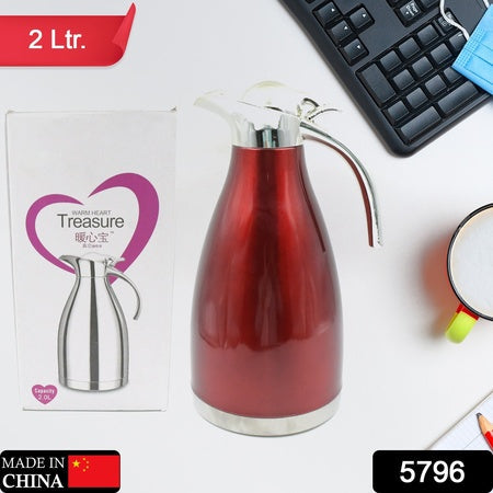 Vacuum Insulated Kettle Jug Vacuum Insulated Thermo Kettle Jug Insulated Vacuum Flask Vacuum Kettle Jug Stainless Steel For Milk Tea Beverage Home Office Travel Coffee (2.5 Ltr  1.5 Ltr  2 Ltr) (1pc) Wukusy