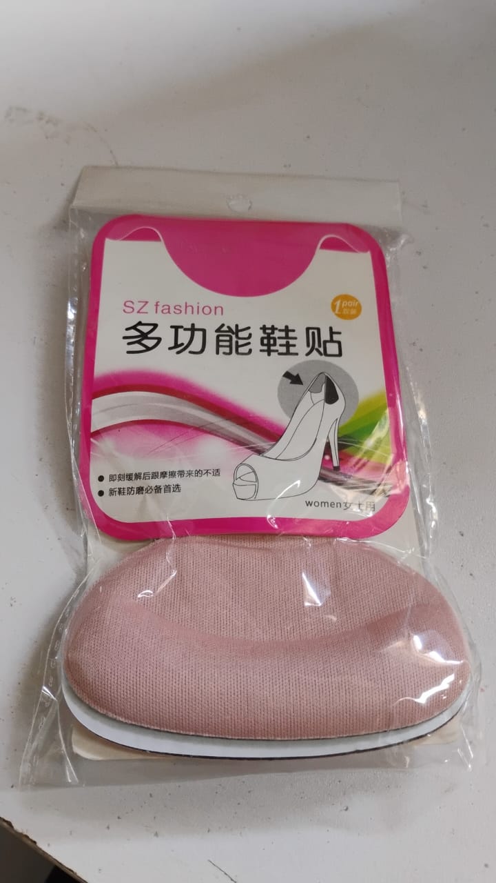 2 In 1 T Shaped Silicone Self Adhesive Shoe Heel Pads Insoles (1 Pair) Wukusy