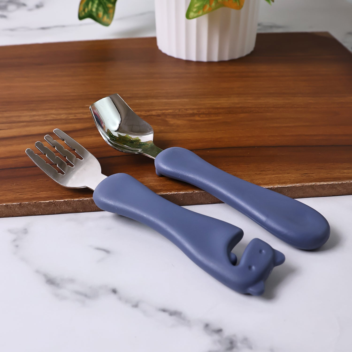 Supermom Foodie Stainless Steel Spoon  Fork (2 Pc Set) Wukusy