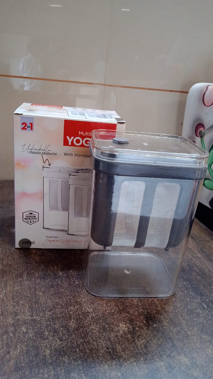 2 In 1 Multifunctional Yogurt Strainer With Storage Container  1100 Ml (1 Set) Wukusy