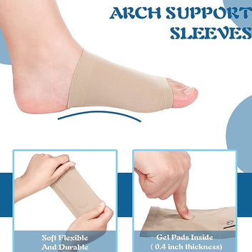 13022 Foot Arch Support For Men  Women  Medial Arch Support For Flat Feet Correction Sleeve With Cushion  Plantar Fasciitis Leg Foot Pain Relief Product  Foot Care For Orthopedic Shoes Slippers (1 Pair) Wukusy