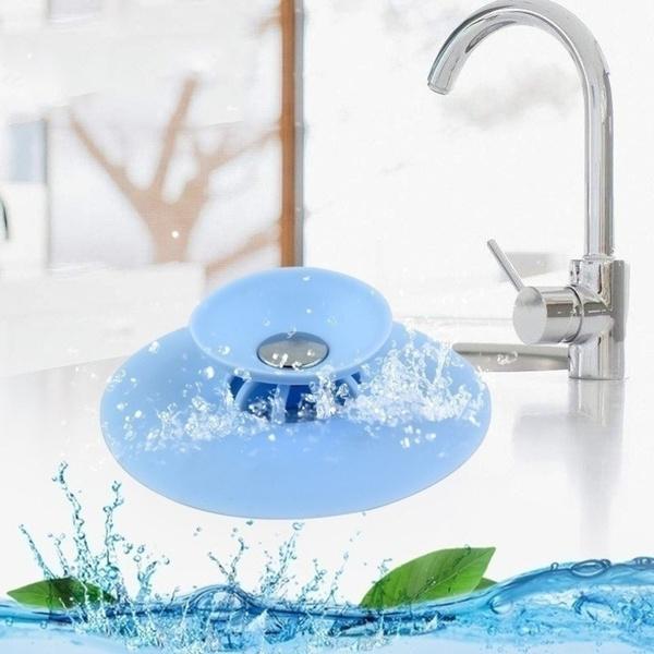 1163 Creative 2-in-1 Silicone Sewer Sink Sealer Cover Drainer (Multicolour) Wukusy