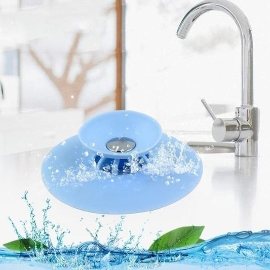 1163 Creative 2-in-1 Silicone Sewer Sink Sealer Cover Drainer (Multicolour) Wukusy
