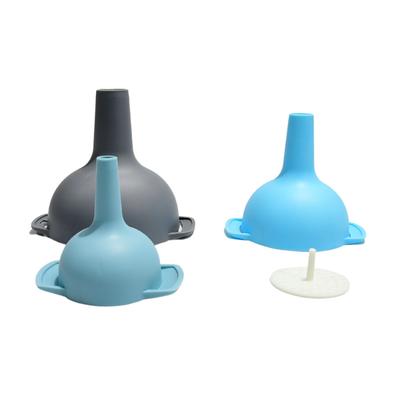 12007 3 In 1 Kitchen Funnel Set Of 3 Funnel For Filling Bottle Small Canning Funnel With Handle Food Grade Plastic Funnel With Detachable Strainer Filter For Liquid Dry Ingredients And Powder Wukusy