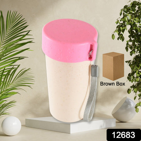12683 Travel Coffee Cup Portable Water Bottle Wheat Straw Coffee Tea Mug Coffee Mug With Lids For Coffee Tea (300 Ml Approx) Wukusy